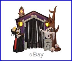 Halloween Self-Inflatable Haunted House Decoration with Internal Lighting