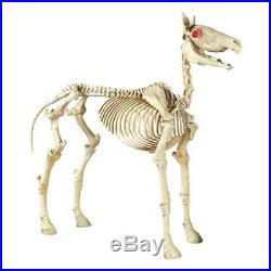 Halloween Standing Skeleton Horse Haunted House Cemetary Spooky Sounds Led Eyes