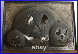 Halloween Trio Of Pumpkins Blow Mold Production Paint Mask Don Featherstone RARE