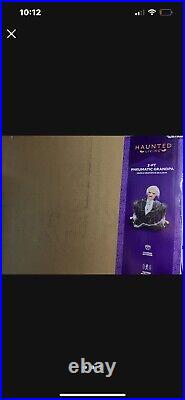 Haunted Living 2-ft Pneumatic Grandpa Animatronic Halloween Decoration NEW