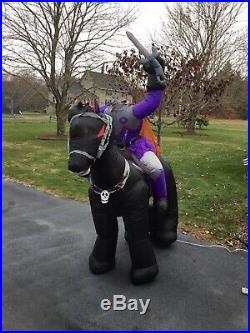 Headless Knight On Horse Inflatable Airblown Gemmy Halloween Over 7 Tall