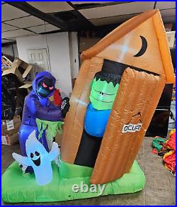 Holiday Company 6ft Tall Animated Monster Outhouse Halloween Inflatable