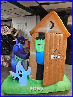 Holiday Company 6ft Tall Animated Monster Outhouse Halloween Inflatable