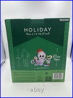 Holiday Living 6ft Lighted Octopus Christmas Airblown Inflatable Yard Decor