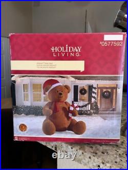 Holiday Living 8.98-ft Lighted Teddy Bear Christmas Inflatable