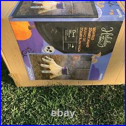 Holiday Living Lighted Zombie Hand Blowmold New In The Box
