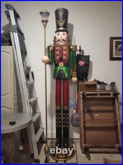 Home Accents 8 ft. Giant-Sized Lantern Nutcracker with LifeEyes LCD Eyes
