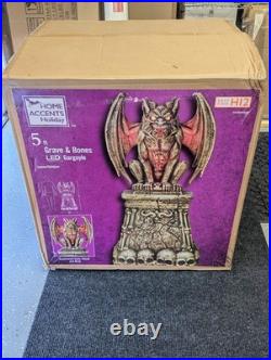Home Accents Holiday 5 Ft. LED Gargoyle Tombstone Prop