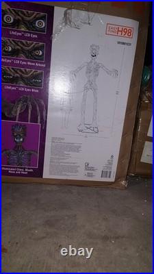 Home Accents Holiday Inferno Deadwood Skeleton 12.5ft LCD Eyes Halloween