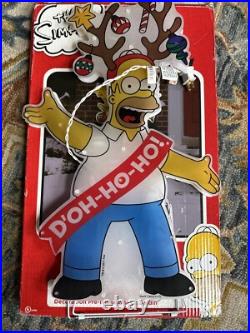Homer Simpson Lighted flat Christmas Lawn Ornament. NWOT Video Can Be Provided