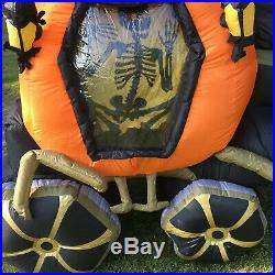Huaunted Halloween Horse Carriage Grim Reaper Airblown Inflatble