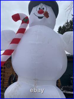 Huge Frosty The Snowman 18 Foot Inflatable With 2 Kaleidoscope Light & Led
