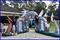 Huge Halloween Airblown Inflatable Cemetery Archway By Gemmy RARE Hard To Find