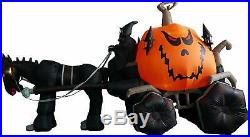 Huge Halloween Inflatable Skeleton Ghost Carriage Outdoor Decoration Yard Scary
