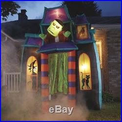 Huge Inflatable Haunted House 9' Outdoor Halloween Archway with Monsters Decor NEW