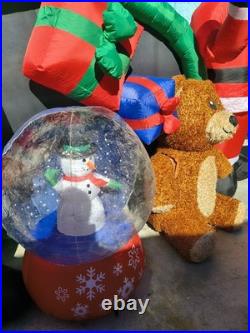 Huge Lightshow Projection Santa Gift Sack Scene Airblown Inflatable