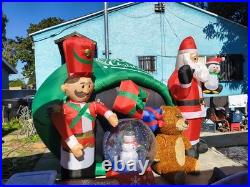 Huge Lightshow Projection Santa Gift Sack Scene Airblown Inflatable