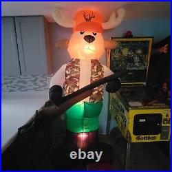 Hunting Deer 8 FT DEER CAMO HUNTER AIRBLOWN INFLATABLE YARD GEMMY RARE