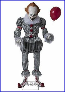 IT Lifesize Animated Pennywise Prop 6 feet standing halloween prop in stock