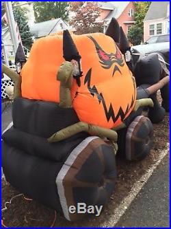 Inflatable Airblown Animated HALLOWEEN 14 FT GRIM REAPER Pumpkin Ghost CARRIAGE