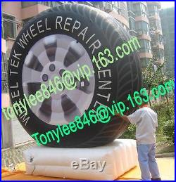 Inflatable Car Tire/wheel balloon with blower 10ft, on company event advertising