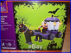 Inflatable Lighted Haunted Carriage 12 Ft W X 77 In H Swirling Kaleidoscopic
