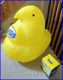 Inflatable PEEPS Yellow CHICK 3' Tall Gemmy Airblown 2006 with box RARE EUC EASTER