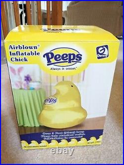 Inflatable PEEPS Yellow CHICK 3' Tall Gemmy Airblown 2006 with box RARE EUC EASTER