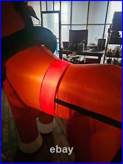 Inflatable Santa sleigh horse clydesdale Xmas lawn decor light up vintage