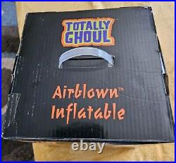 Inflatable Skeleton 8ft TOTALLY GHOUL On Pumpkin Vintage Kmart Works! 8