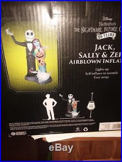 JACK SKELLINGTON, SALLY & ZERO Nightmare Before Christmas Airblown Inflatable