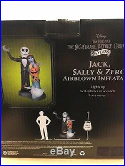 JACK SKELLINGTON, SALLY & ZERO Nightmare Before Christmas Airblown Inflatable