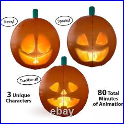 Jabberin Jack Giant 5 Ft. Inflatable Talking Animated Pumpkin with Built-In Proj