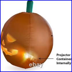 Jabberin Jack Giant 5 Ft. Inflatable Talking Animated Pumpkin with Built-In Proj