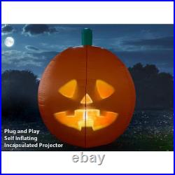 Jabberin Jack Giant 5 Ft. Inflatable Talking Animated Pumpkin with Built-In Proj