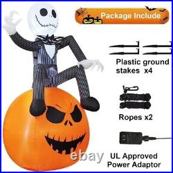 Jack Skellington & Pumpkin 6 Ft Inflatable Halloween Yard Decorations Outdoor