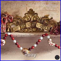 John Derian Christmas Sold Out Gold Gilded Joy To The World Xmas Wall Decor