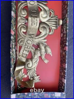 John Derian Christmas Sold Out Gold Gilded Joy To The World Xmas Wall Decor