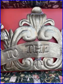 John Derian Christmas Sold Out Gold Gilded Joy To The World Xmas Wall Decor