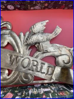 John Derian Christmas Sold Out Gold Gilded Joy To The World Xmas Wall Decor