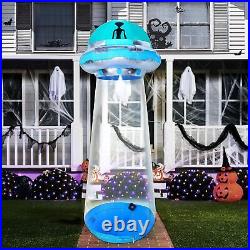 Joiedomi 12 FT Tall Halloween Inflatable UFO Decoration with Built-in LEDs, Party