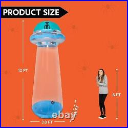 Joiedomi 12 FT Tall Halloween Inflatable UFO Decoration with Built-in LEDs, Party