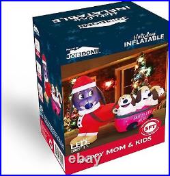 Joiedomi 5 FT Long Christmas Puppy Inflatable with Built-in LEDs