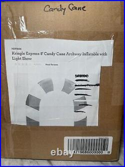 KRINGLE EXPRESS QVC 8 ft INFLATABLE CANDY CANE ARCH lighted inside NEW