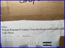 KRINGLE EXPRESS QVC 8 ft INFLATABLE CANDY CANE ARCH lighted inside NEW