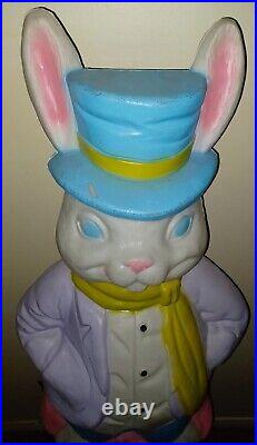 LARGE Vintage EMPIRE 36 Blow Mold Mr EASTER Bunny Peter Rabbit RARE
