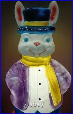 LARGE Vintage EMPIRE 36 Blow Mold Mr EASTER Bunny Peter Rabbit RARE