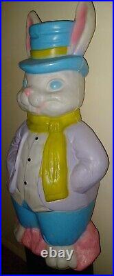 LARGE Vintage EMPIRE 36 Blow Mold Mr EASTER Bunny Peter Rabbit RARE