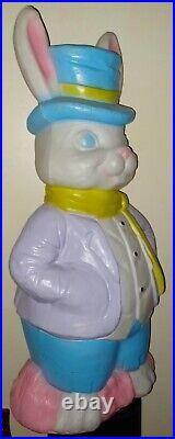 LARGE Vintage EMPIRE 36 Blow Mold Mr EASTER Bunny Peter Rabbit RARE