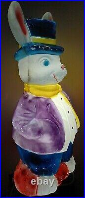LARGE Vintage EMPIRE 36 Blow Mold Mr EASTER Bunny Peter Rabbit RARE